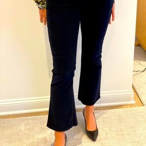 Frame Navy Blue Cropped Corduroys